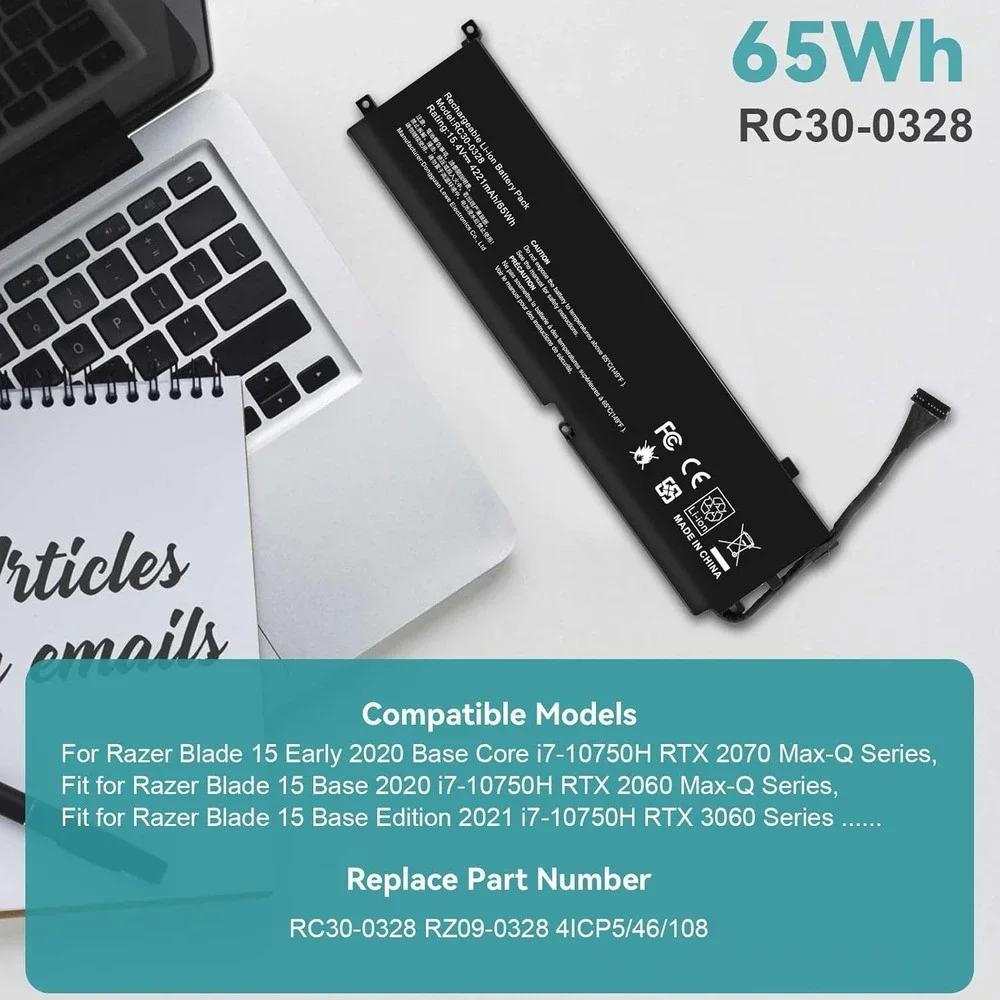 RC30-0328 Battery for‎ Razer Blade 15 RZ09-0328 RZ09-0351 RZ09-0410X 2020 2021